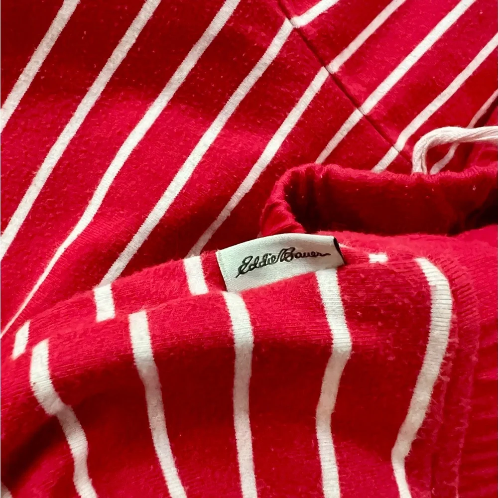 EDDIE BAUER | Red and White Striped Pajama Pants (L) - Picture 3 of 5